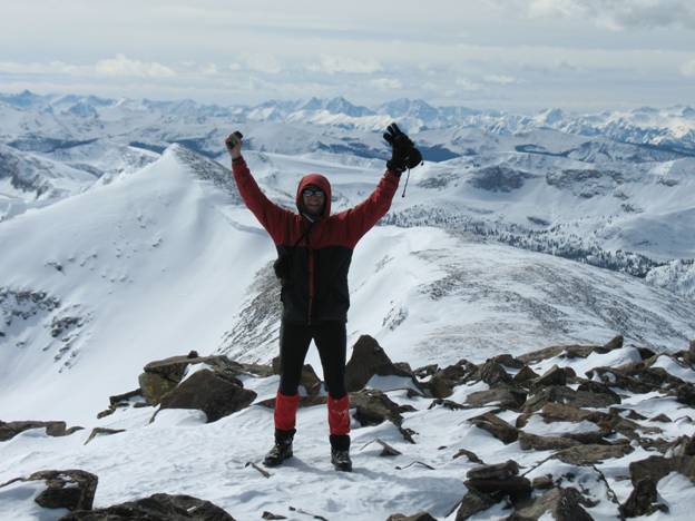 Winter ascent of Homestake Peak at 13,209 feet, Mt. Holy Cross region, Colorado © 2012 Frosty Wooldridge